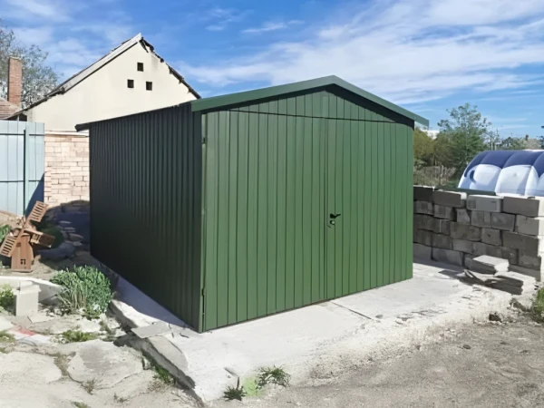 🛠️ Plechová garáž / záhradný domček 3×3 m – BTX 6020 (sedlová strecha)