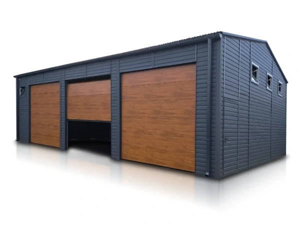 🤩 Prémiová garáž s tromi sekčnými bránami – Rozmery 12x8 m