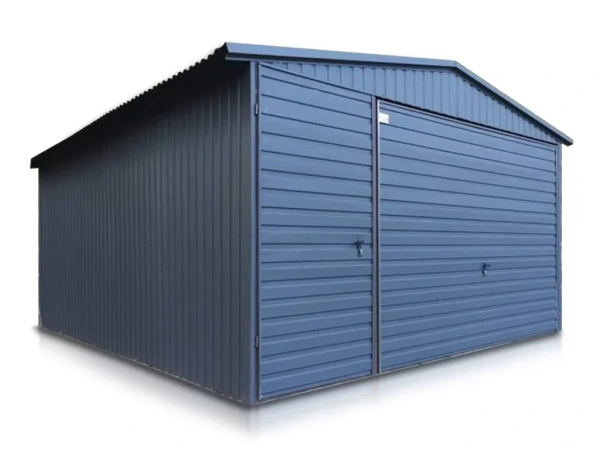 🏠 Plechová garáž 4×5 m – sedlová strecha | RAL 7016 Antracit