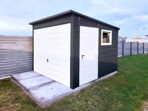 Záhradný domček 3 × 3 m | Moderné antracitové riešenie 1