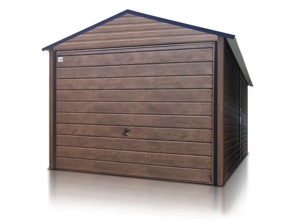 Plechová Garáž 3×4 m ELEGANT – Orech / RAL 8017
