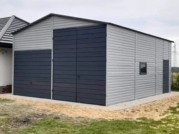 🏷 GARÁŽ 6 × 8 m – RAL 9006 + RAL 7016 1